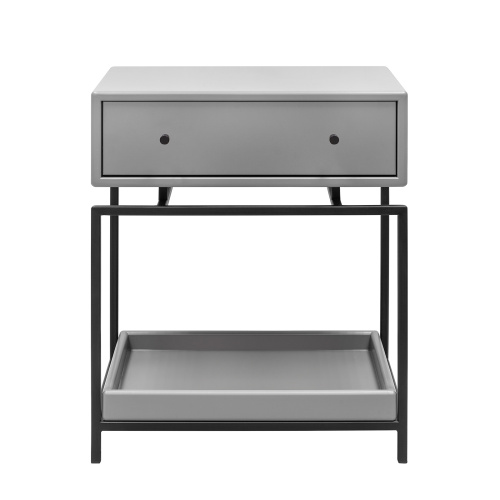 Тумба прикроватная KARIN MINI, черная, МДФ Mouse Gray