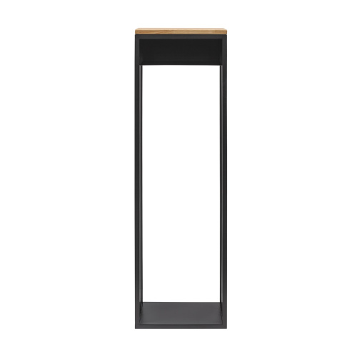 Дровница SOHO MAX с полкой, черная, столешница дерево, 40*30*136 фото 7