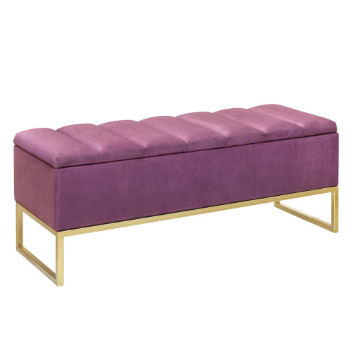 Банкетка CUBE, с ящиком для хранения, золотая, Marsala, Bulon, 110*40*43,5 фото 5