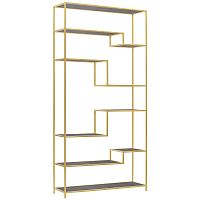 Стеллаж JAQLENE, золотой, керамика Антрацит