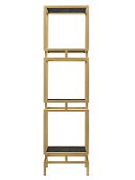 Стеллаж CUBIC-3, золотой, керамика Antracite, 40*40*150,5