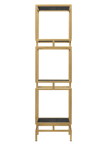 Стеллаж CUBIC-3, золотой, керамика Antracite, 40*40*150,5