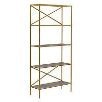 Стеллаж KARIN-800, золотой, керамика антрацит