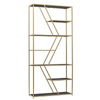 Стеллаж ARNETTA, золотой, керамика антрацит