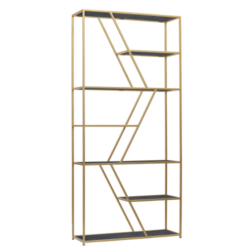 Стеллаж ARNETTA, золотой, керамика антрацит