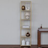 Стеллаж SOHO MINI, золотой, керамика Ivory, 45*30*195