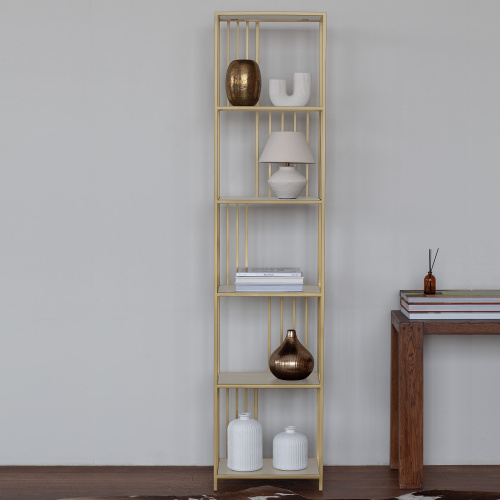 Стеллаж SOHO MINI, золотой, керамика Ivory, 45*30*195
