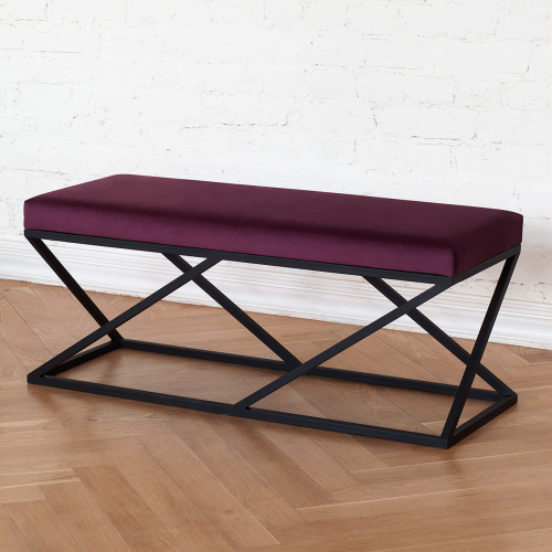 Банкетка ZUMA, черная, Marsala, 110*40*45 фото 2