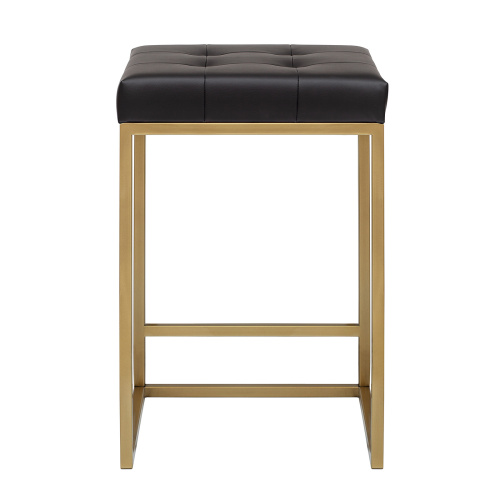 Стул полубарный SOHO, золотой, экокожа Black фото 7