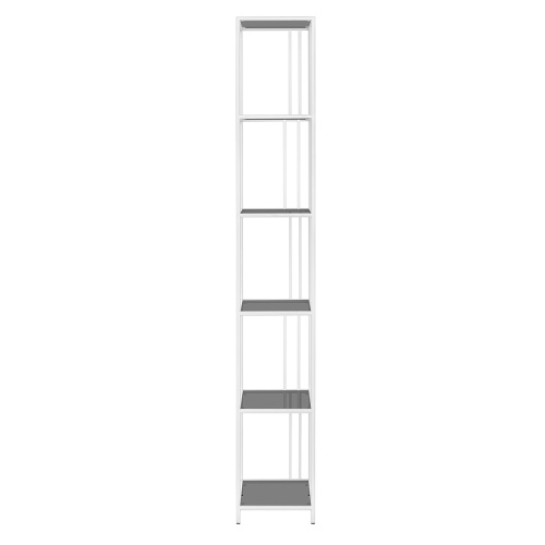 Стеллаж SOHO MINI, белый, тонированное стекло, 45*30*195 фото 11
