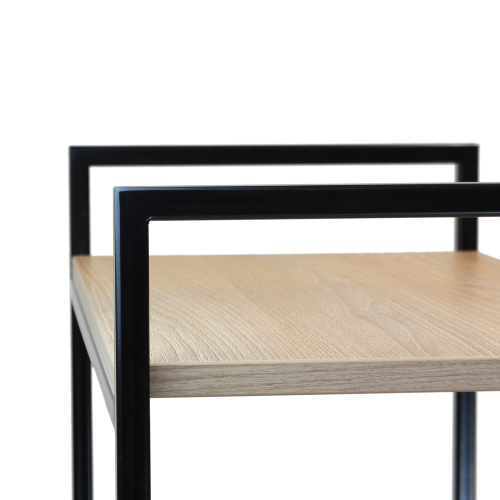 Стеллаж ALTO, черный, ЛДСП Робиния, 45*30*145 фото 2