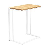 Столик кофейный приставной, белый 550