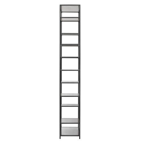 Стеллаж OLIVIA, черный, полки стекло, 70*30*195,3 фото 9