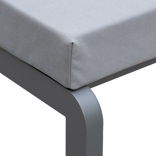 Шезлонг AMALFI, каркас алюминий цвет LAVA, подушки ткань водонепр. Stone фото 10