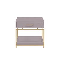 Тумба прикроватная KARIN, золотая, МДФ LATTE