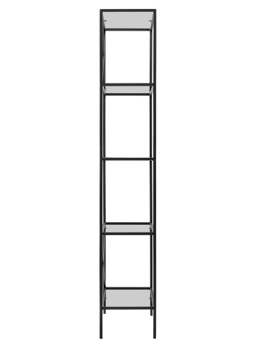 Стеллаж KARIN-800, черный, прозрачное стекло, 80*30*175 фото 5