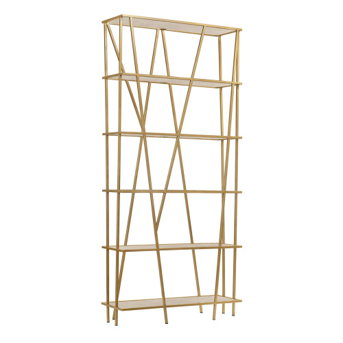 Стеллаж EVA, золотой, керамика Ivory, 90*30*190