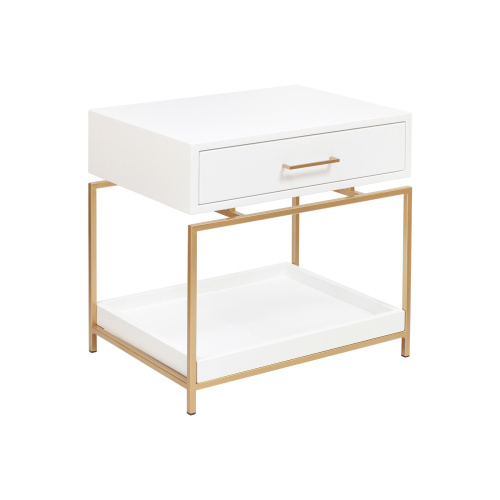 Тумба прикроватная KARIN, золотой, МДФ Snow White фото 2