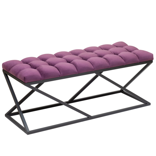 Банкетка ZUMA, черная, Marsala, каретная стяжка, 110*40*45 фото 4