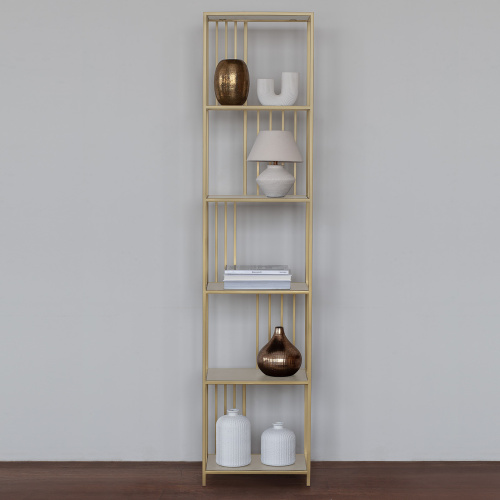 Стеллаж SOHO MINI, золотой, керамика Ivory, 45*30*195 фото 5