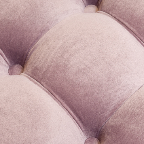 Банкетка RUBY, черная, Dusty Pink, каретная стяжка, 110*40*45 фото 10