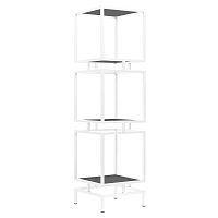 Стеллаж CUBIC-3, белый, тонированное стекло