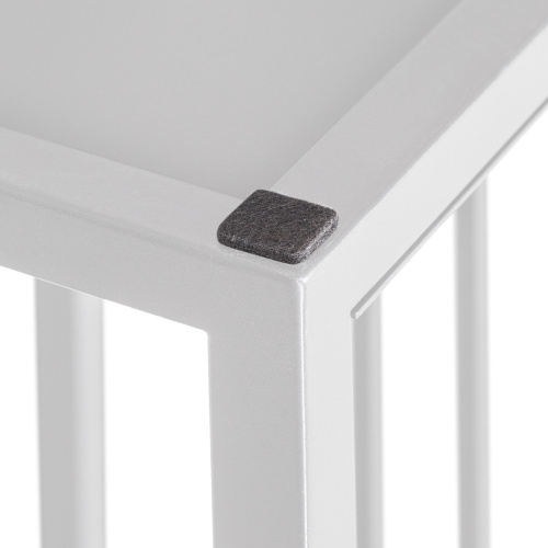 Дровница SOHO с полкой, белая, столешница дерево, 40*30*120 фото 12