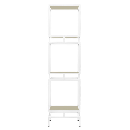 Стеллаж CUBIC-3, белый, ЛДСП Серый камень фото 2