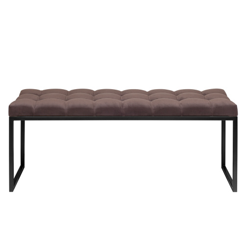 Банкетка ALBA, черная, Kashtan, каретная стяжка, 110*40*45