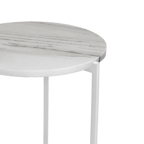 Столик кофейный ODRI, белый/мрамор, 43,5*43,5*60,5 фото 7