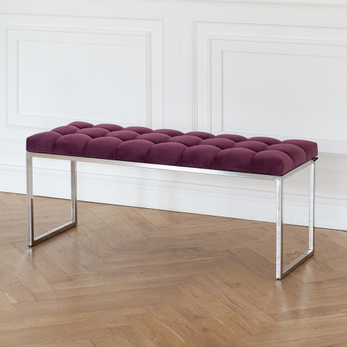 Банкетка ALBA, н/ж сталь, Marsala, каретная стяжка, 110*40*45 фото 2