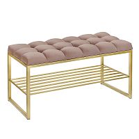 Банкетка RUBY MINI, золотая, Mocco, каретка