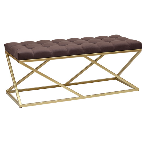 Банкетка ZUMA, золотая, Kashtan, каретная стяжка, 110*40*45 фото 2