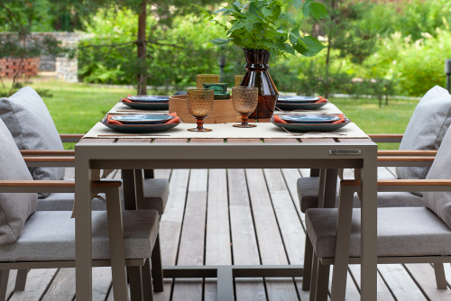 Набор садовой мебели обеденный SANTORINI: стол и 4 стула, цвет PECAN фото 5