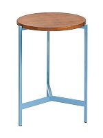 Столик кофейный ODRI, голубой, столешница дуб