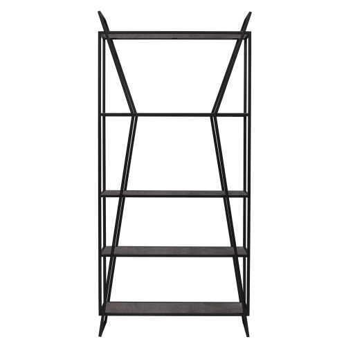 Стеллаж OSLO MINI, черный, керамика Antracite, 80*33*171 фото 9