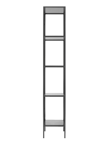 Стеллаж KARIN, черный, стекло, 55*30*175 фото 5