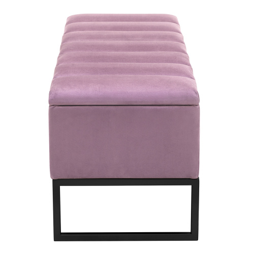 Банкетка CUBE, с ящиком для хранения, черная, Dusty Pink, Bulon, 110*40*43,5 фото 4