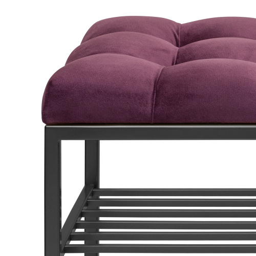 Обувница GARDA PLUS, черная, Marsala, каретная стяжка, 85*40*52 фото 6