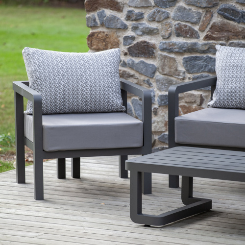 Набор садовой мебели AMALFI / 3 предмета: 2 кресла, стол / LAVA/Stone (S2B) фото 5