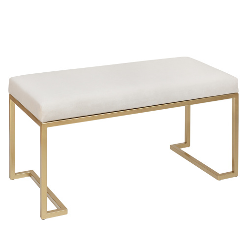 Банкетка OMEGA MINI, золотая, Слоновая кость, 85*40*45 фото 7