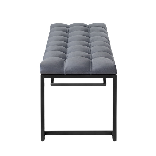 Банкетка OMEGA, черная, Mouse Grey, каретная стяжка, 110*40*45 фото 9