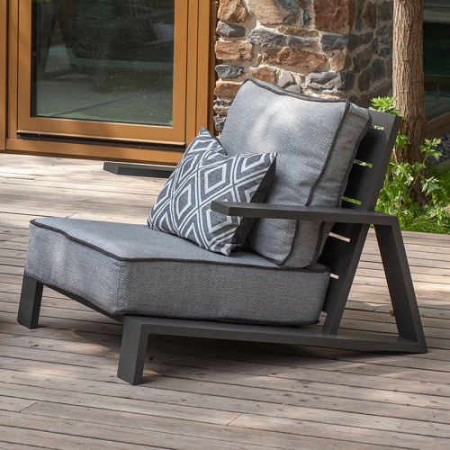 Кресло уличное KORFU, алюминий LAVA, подушки JASPER GREY фото 5