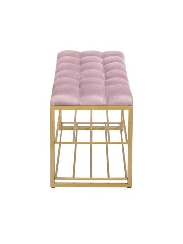 Обувница GARDA, золотой, Dusty Pink, каретная стяжка, 85*40*52 фото 7