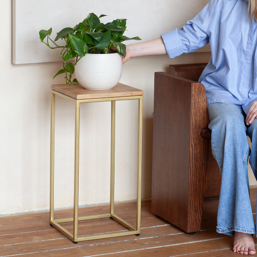 Столик для цветов TORI 60, золотой фото 3