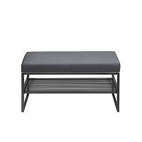 Банкетка RIMINI MINI, черный, Mouse Grey, 85*40*45