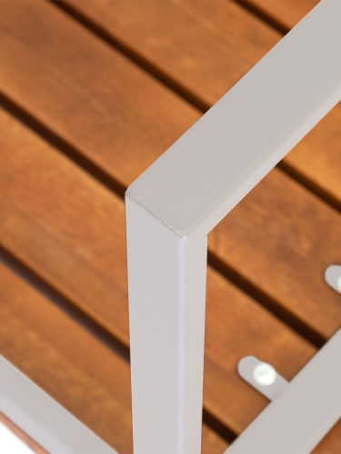 Скамья уличная FJORD, белая фото 4