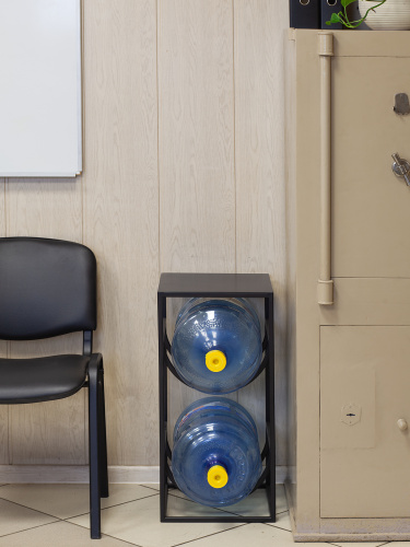 Подставка для 2 бутылок со столиком, черная фото 10