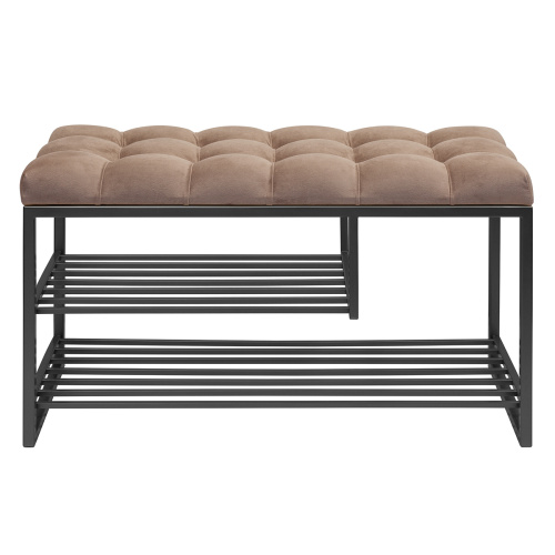 Обувница GARDA PLUS, черная, Mocco, каретная стяжка, 85*40*52 фото 4