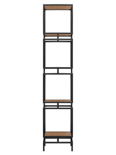 Стеллаж CUBIC-4, черный, ЛДСП Робиния, 40*40*196,5 фото 7